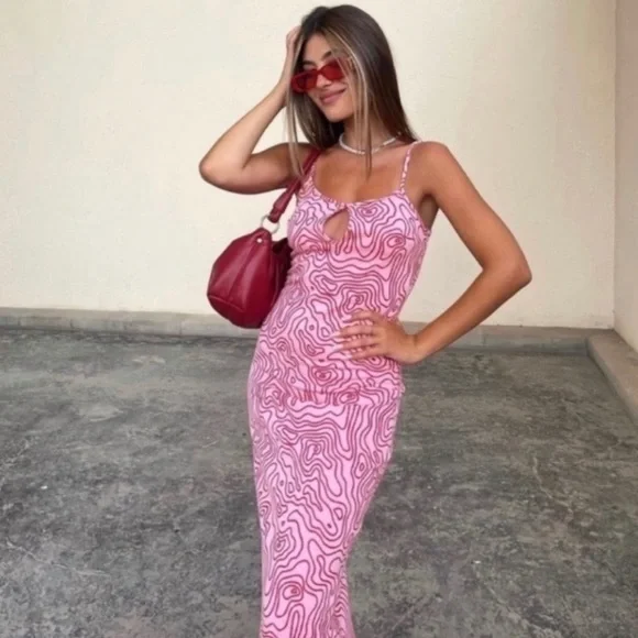 ZARA JACQUARD MIDI DRESS - Picture 1 of 8